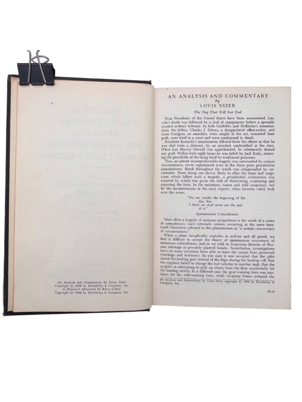The Official Warren Commission Report On Assassination Of President Kennedy 1964 - Picture 3 of 16